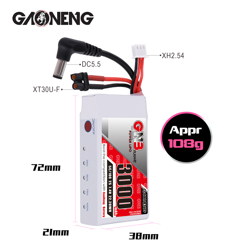 1/2/3/4/5PCS GNB 2S 7.4V Lipo  - Skyzone Sky04X Pro Oled Fpv Goggles ulasan dan harga